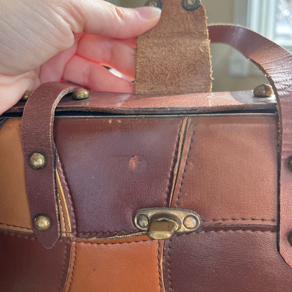 Vintage Burlington Patchwork Leather Handbag - Picture 3 of 10